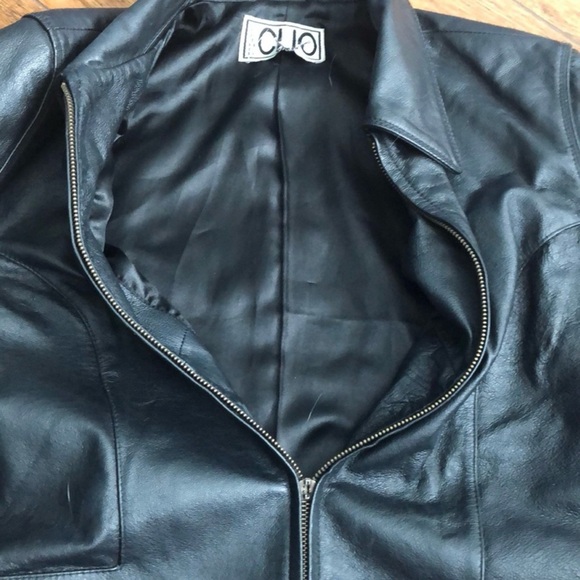 Vintage Black Leather Jacket - Picture 3 of 4